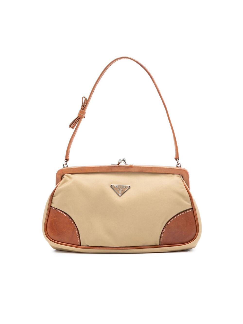 Prada Leather Trimmed Tessuto Kisslock #300076P39B